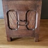 Mini carved oak chest
