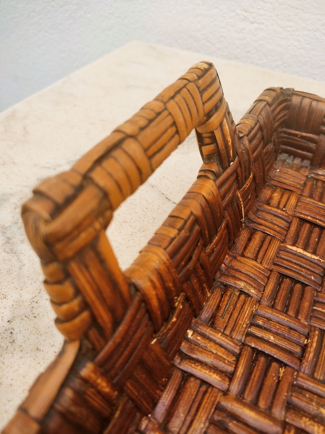Woven rattan tray