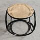 Art Nouveau stool in bent wood and caning by Mundus, 1920s