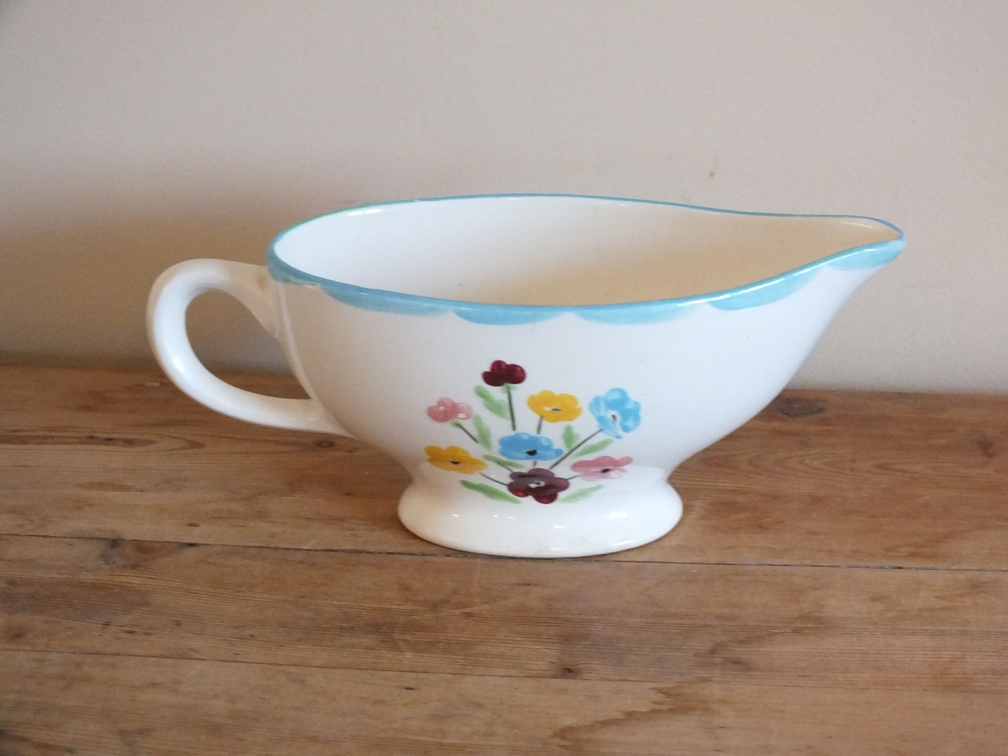 Saucière années 50 Salins modèle Jocelyne - fleurs