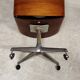 Black leather desk chair by Ico Parisi for MIM Roma