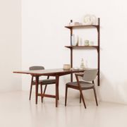 Étagère murale Poul Cadovius avec bureau extensible ou table pour Cado.