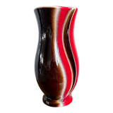 Red-Brown Verceram Vase Model 6390-28, French Mid-Century Modern Art Pottery from the 1960s