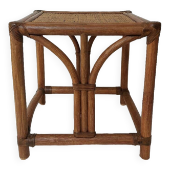 Rattan cane side table