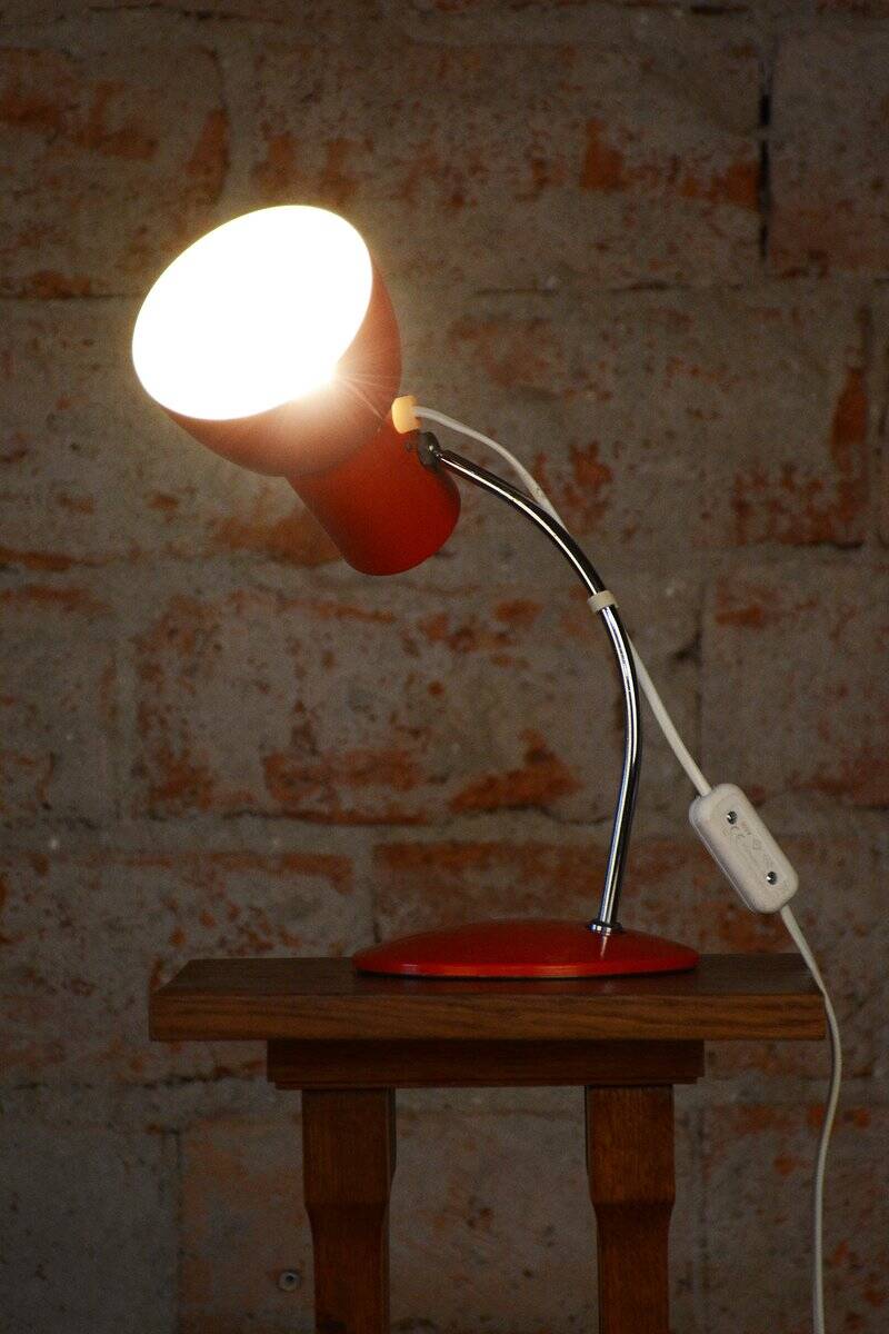 Mid-Century Czech Chrome Table Lamp attributed to J. Hůrka for Napako, 1960s