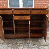 Buffet 3 portes 4 tiroirs 1950 mobilier d'art populaire