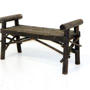 Banc brutaliste en bois, suède, 1970