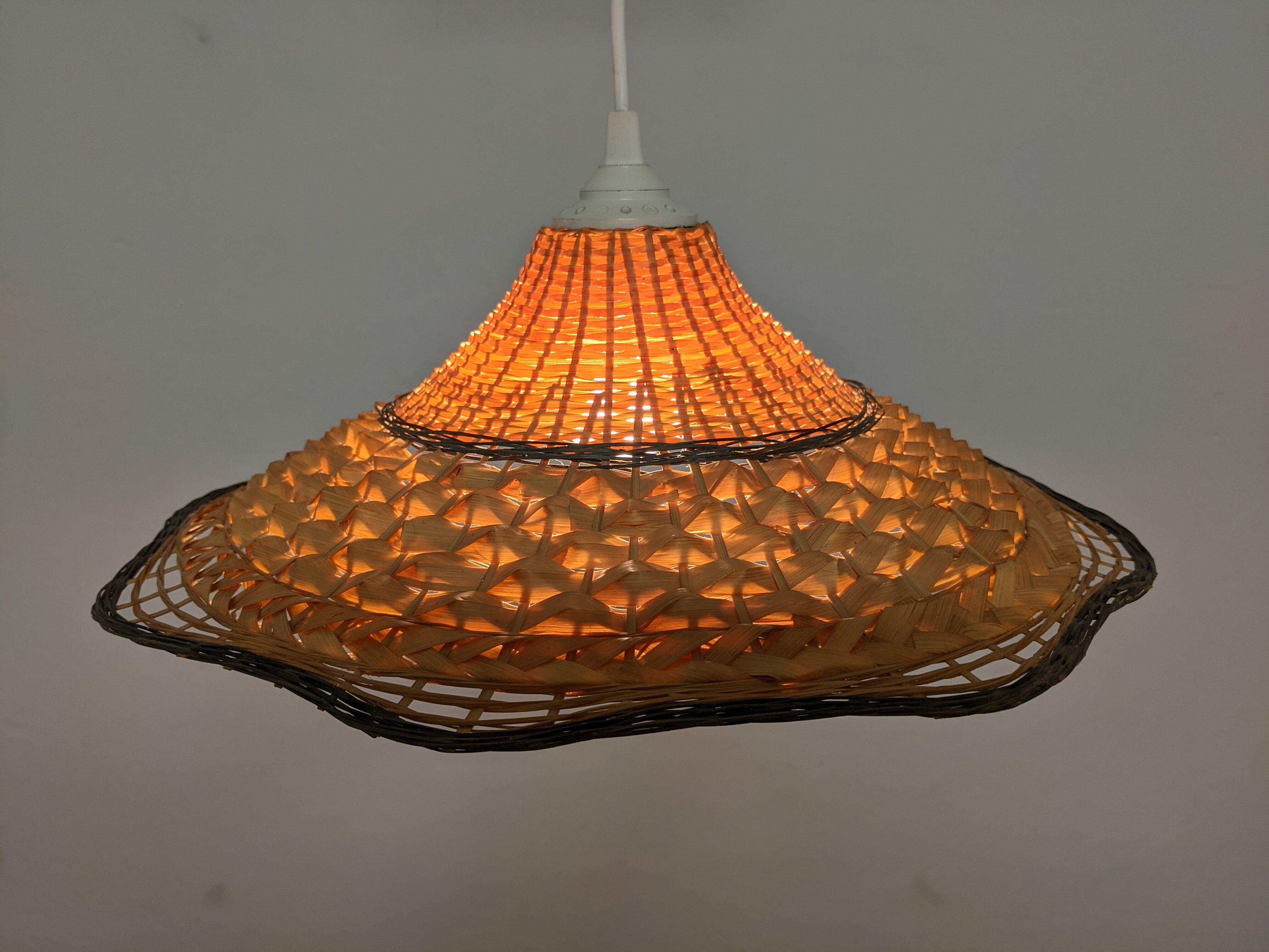 Rattan suspension from the 60s/70s
