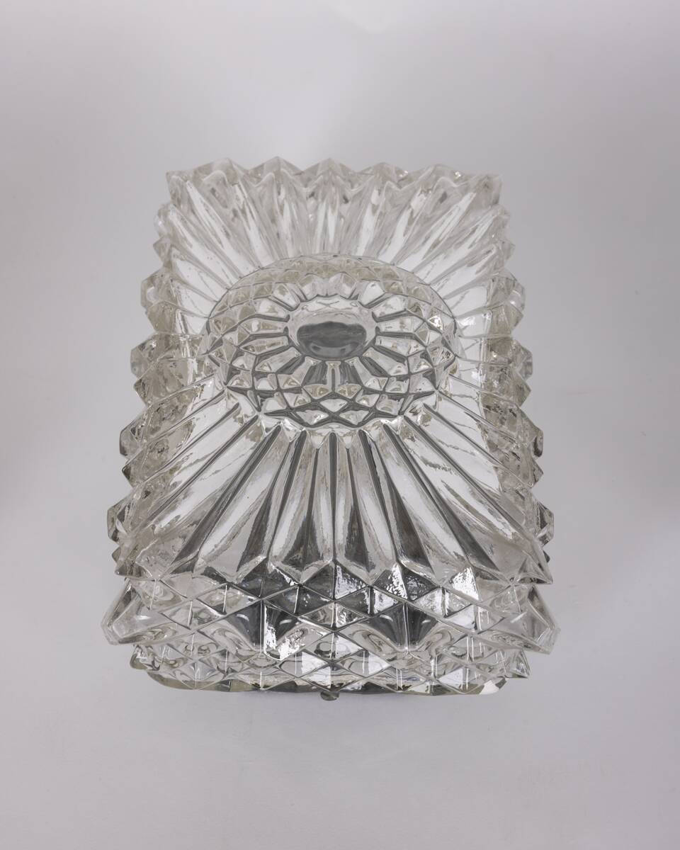 Vintage Worked Glass Wall Lamps, 1970s, Set of 3