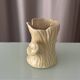 Vintage Italian Ceramic Tree Stump Vase – Bark Texture – Made in Italy