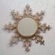 Vintage gold metal sun mirror