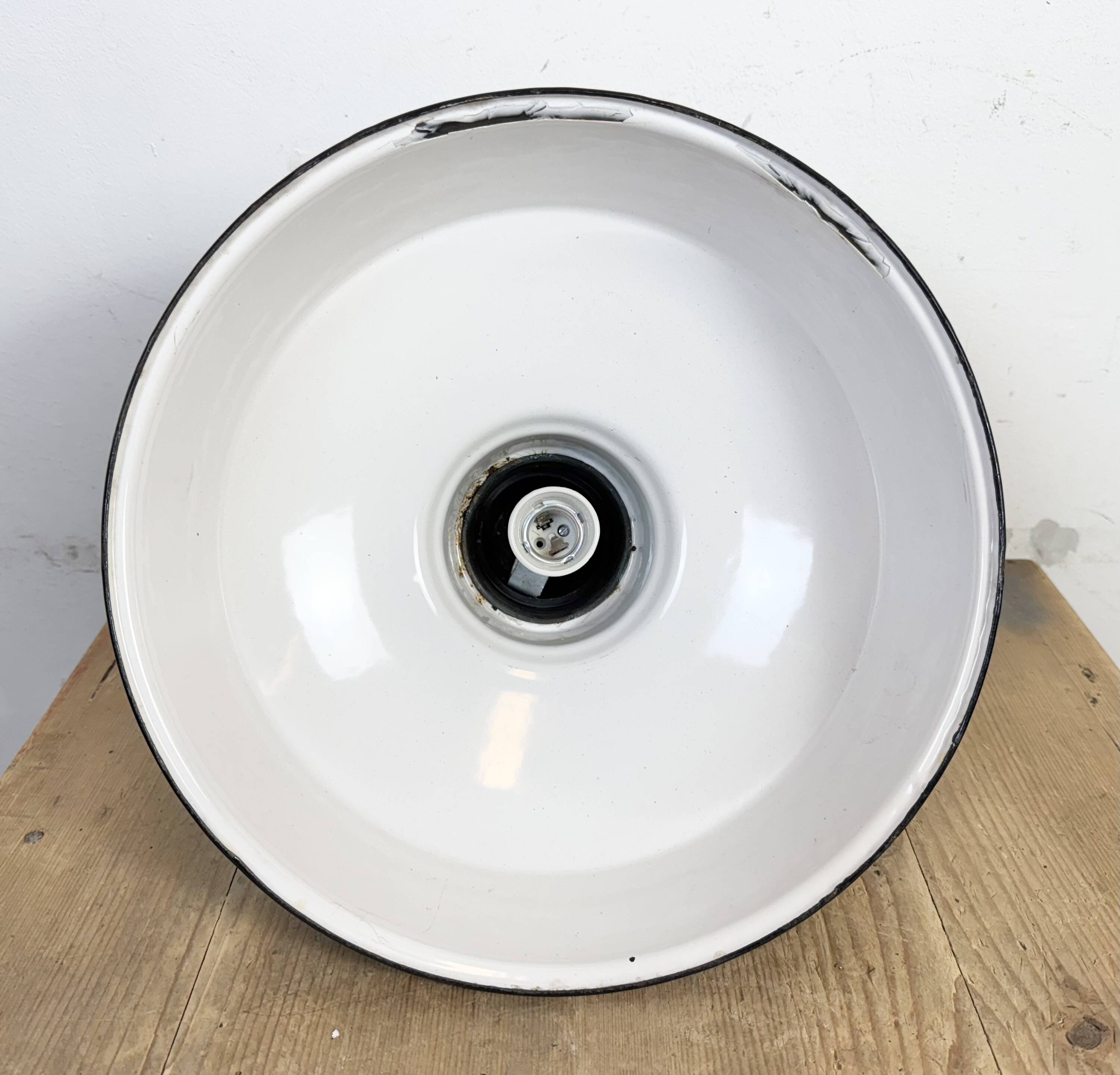 Industrial Green Enamel Factory Pendant Lamp, 1960s