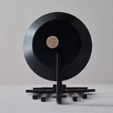 Sculptural Iron and orange glass wall candle holder for Dantoft, Denmark 1960's/1970's