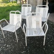 Lot de 4 Fauteuils de jardin vintage