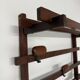 Antique Italian design wall coat rack Ezhio Longhi / Elam vintage teak