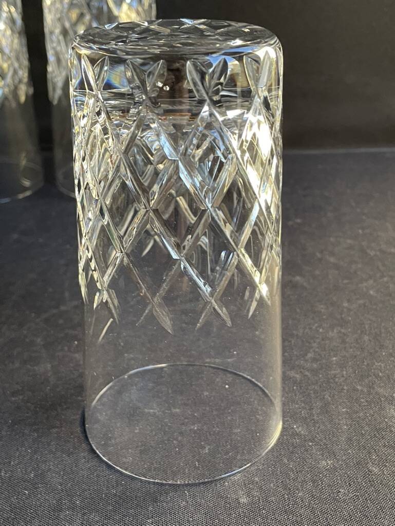 4 Large cut crystal glasses – Cristalleries Royales de Champagne