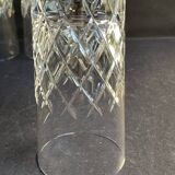 4 Large cut crystal glasses – Cristalleries Royales de Champagne