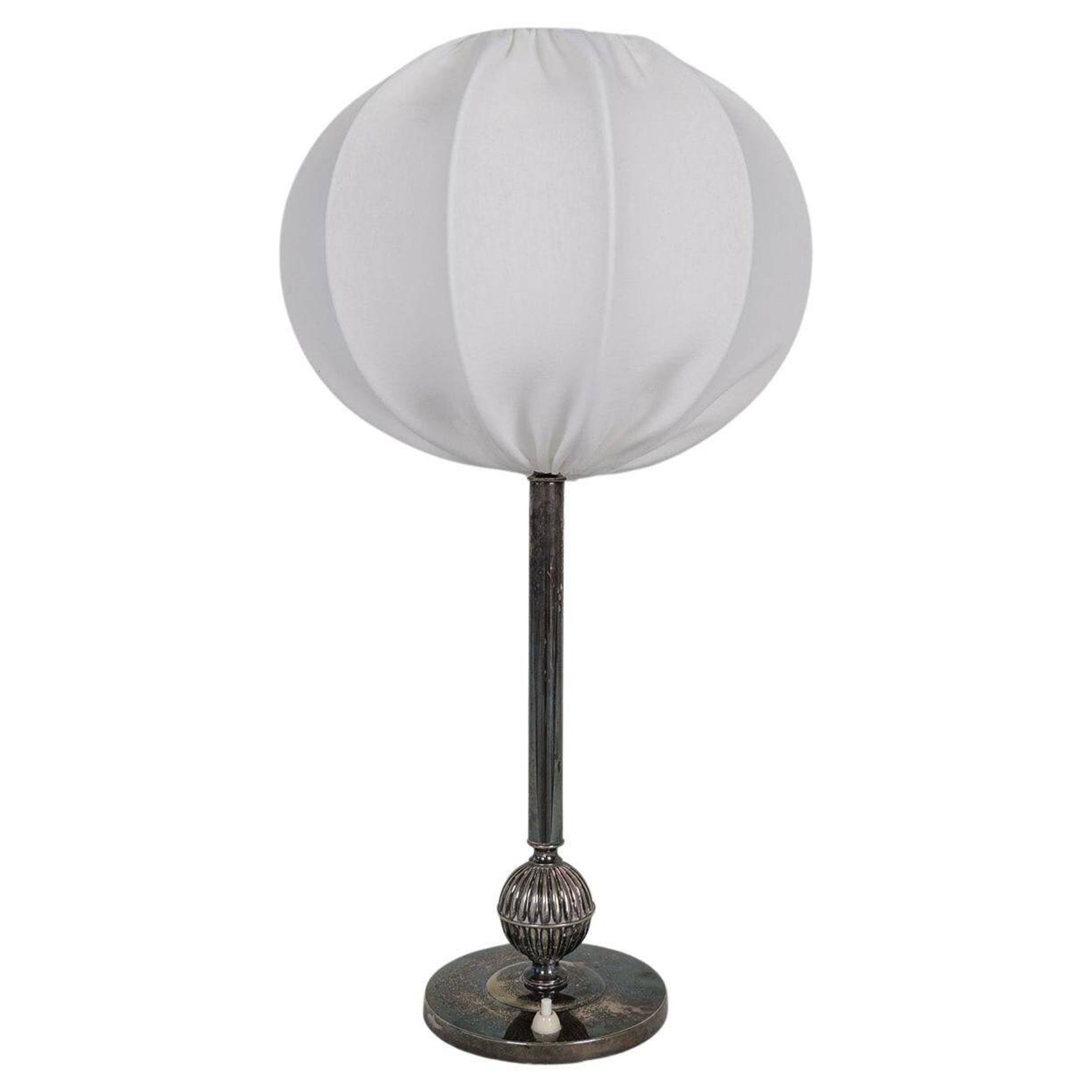 Art Deco table lamp in silver plate, 1930s Sweden