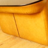 Coffee table in leather Roche Bobois years 70/80