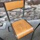 Lot 10 chaises industrielles école dépareillées vintage mullca tube & bois