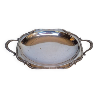 Louis XVI silver plated metal table centerpiece dish