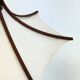 Mid-century teak pendant lamp from Domus with linen shade