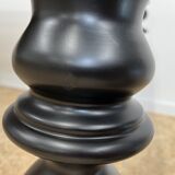 Table à manger classique en bois, pieds noirs, 12 couverts
