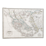 Carte ancienne de la Grèce ancienne - 1836
