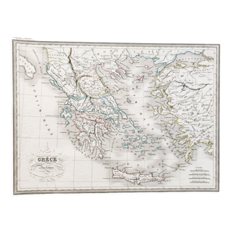 Carte ancienne de la Grèce ancienne - 1836