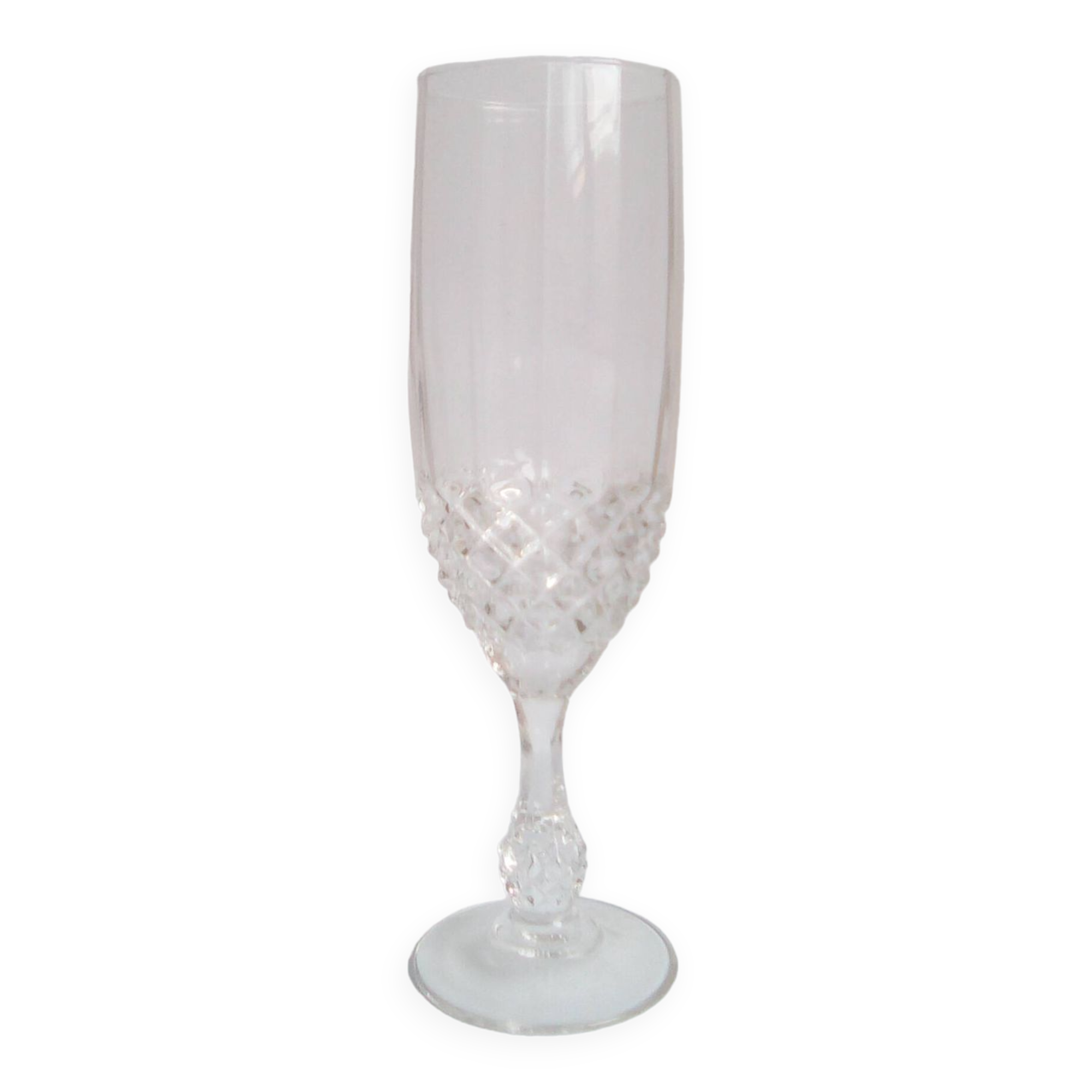 Set of 5 Lumiarc champagne flutes from the 70s