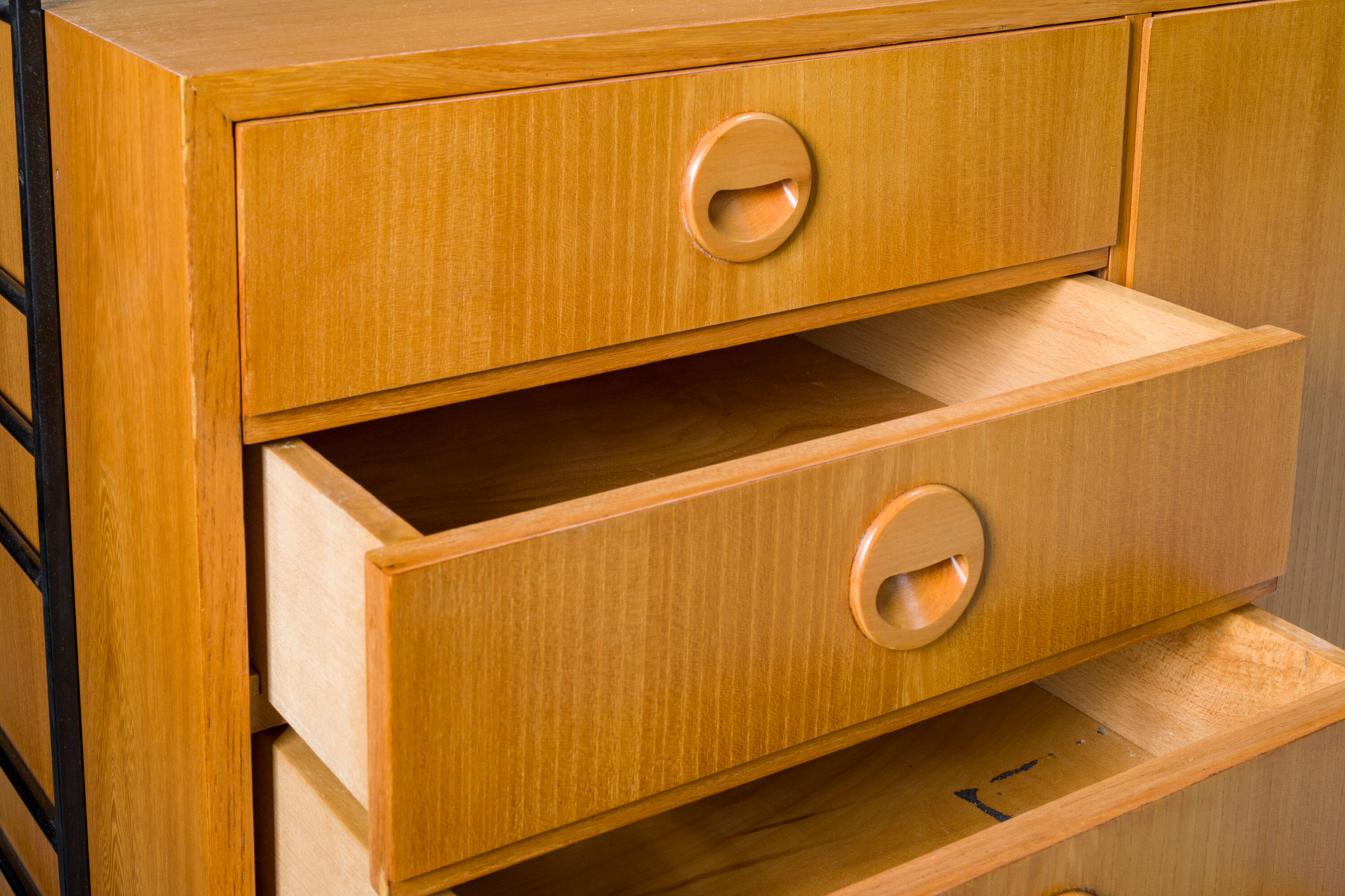 Mid-Century Elm Shelf, 1960s.
