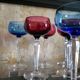 Six crystal wine glasses Val Saint Lambert model Saumur.