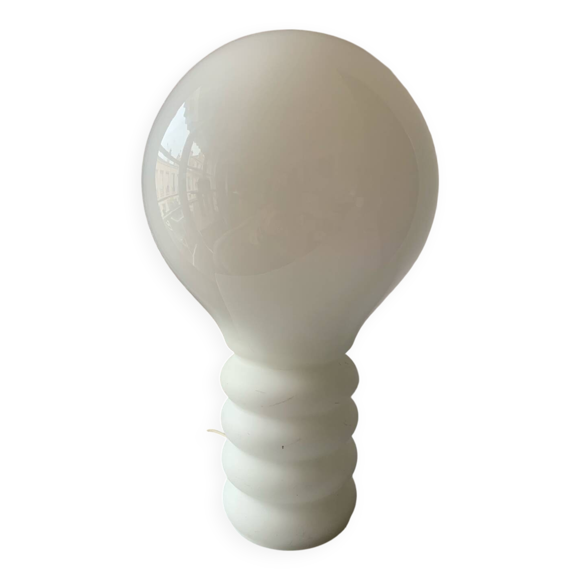 Vintage 70s “bubble” lamp, white glass