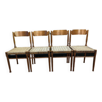 4 chaises assise en corde