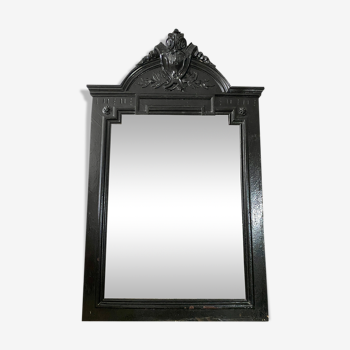 Black antique trumeau mirror 105x68