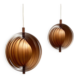 Mid-Century Teak Moon Lamps, 1960s, set of 2