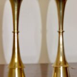 Pair of Scandinavian brass candlesticks from the 1950s by Dansk Designs.