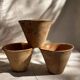 Ensemble de 3 pots à sève en terre cuite français