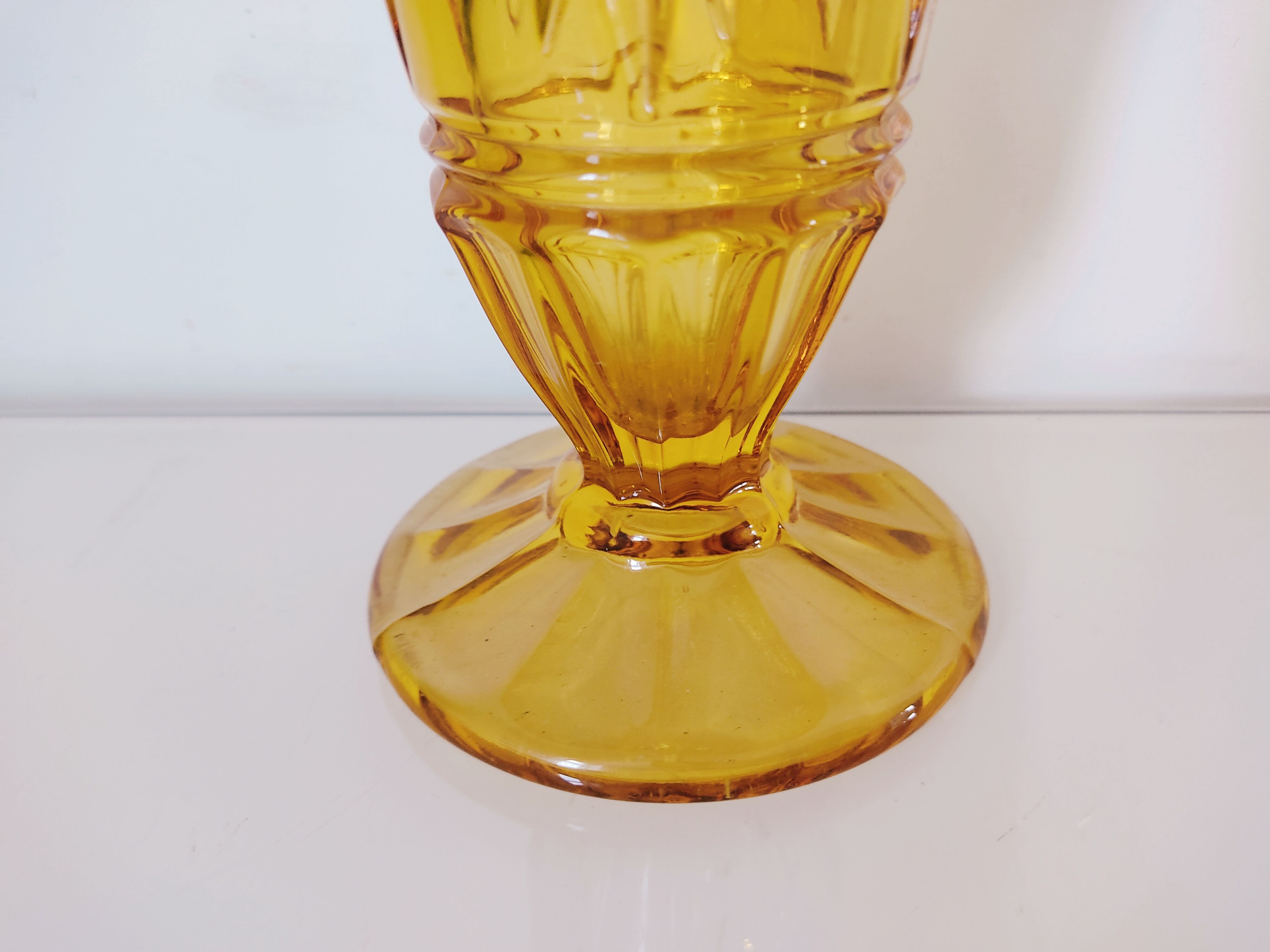 Orange glass vase