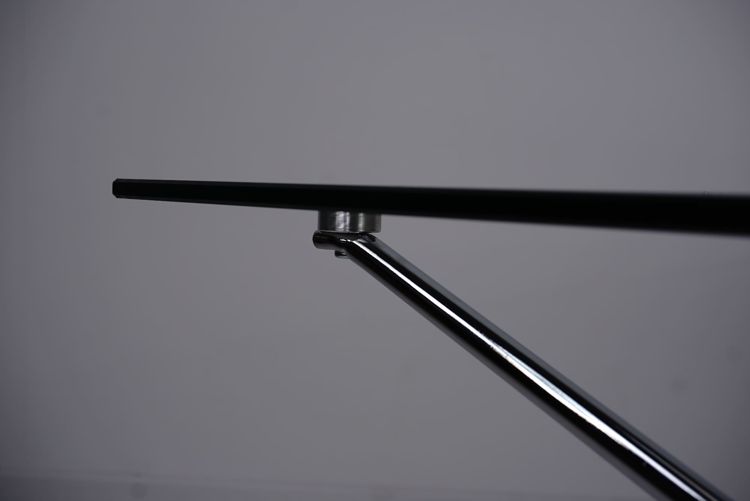 Glass and chrome coffee table