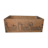 Caisse ancienne en bois santa clara prune