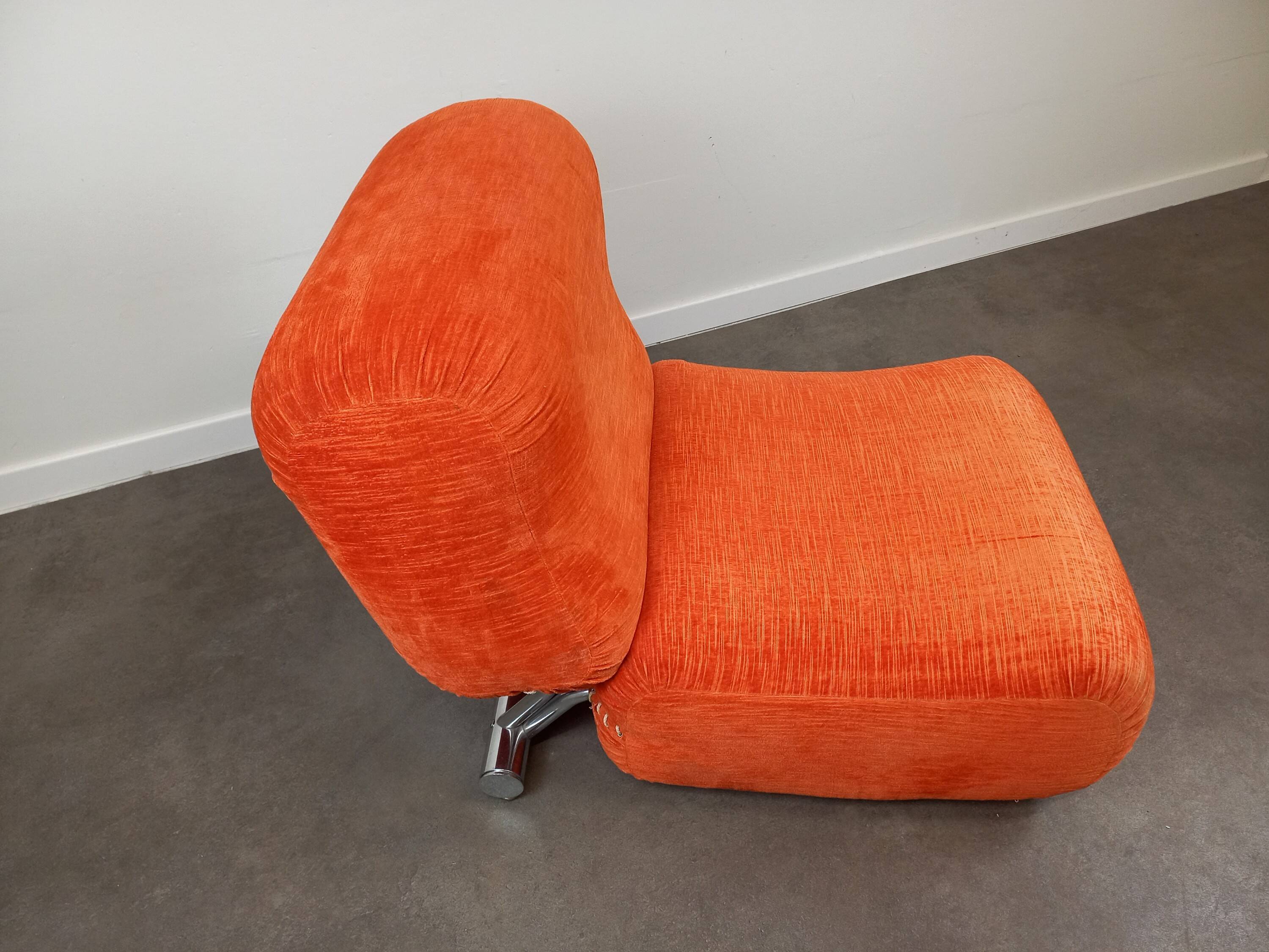 Vintage orange fireside chair