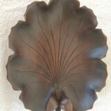Empty pocket in sculpted wood, signed RUEF