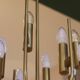 Italian chandelier Gaetano Scolari in brass, 1970.