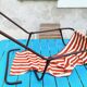 Vintage foldable nomadic deckchair