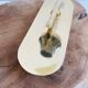 Pair of wall lights in brass and moulded bubble glass, style Helena Tynell.