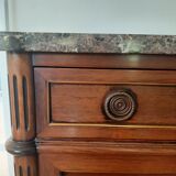 vintage - Small style chest of drawers - Louis XVI marble top with 1 drawer and 2 doors