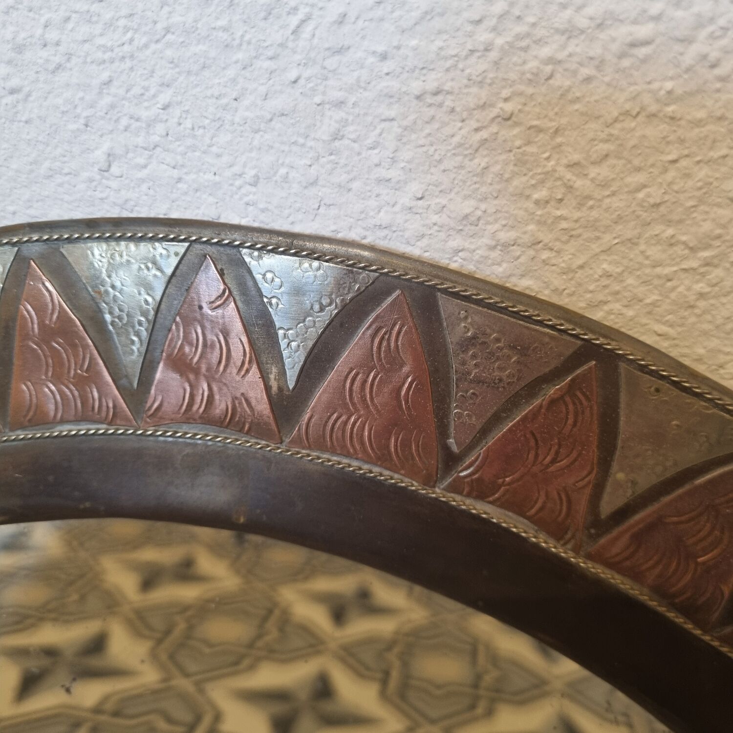 Copper mirror, Morocco from 1970 (59x43cm)