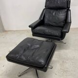 Danish Swivel Armchair Model 802 by Werner Langenfeld for Esa, 1970s