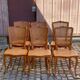 6 Louis XV style caned chairs in solid wood